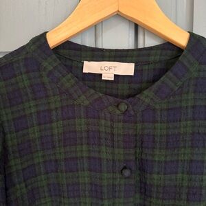 LOFT Women’s Plaid Long Sleeve Dress Size Small